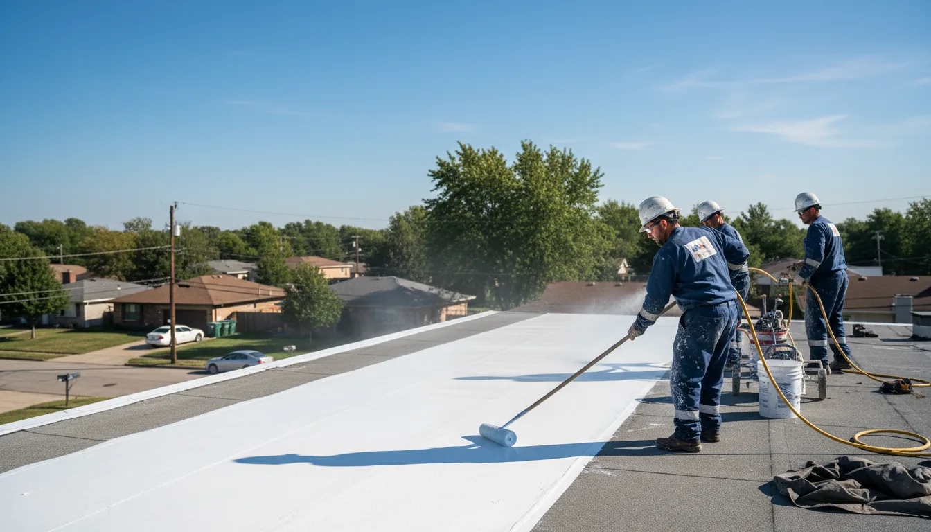 Commercial roof coating in Bennington, KS near me